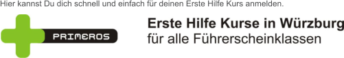 Hier kannst Du dich schnell und einfach für deinen Erste Hilfe Kurs anmelden.